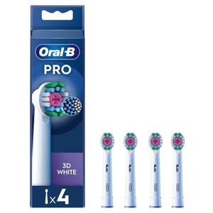 Oral-B 3D White Opzetborstels Wit, 4 Stuks