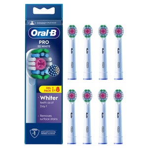 Oral B 3D White Toothbrush Head - Pack of 8 Counts