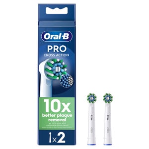 Oral B CrossAction White Toothbrush Head - Pack of 2 Counts