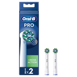 Oral B CrossAction White Toothbrush Head - Pack of 2 Counts