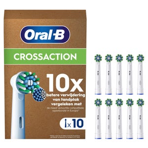 Oral-B Pro Cross Action Opzetborstels Wit, 10 Stuks