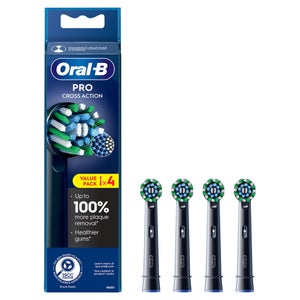 Oral-B CrossAction Black Toothbrush Head - Pack of 4 Counts