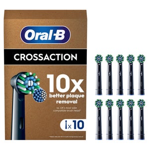 Oral B CrossAction Black Toothbrush Head - Pack of 10 Counts