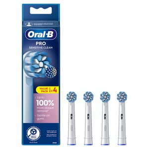 Oral B Sensitive Clean White Toothbrush Head - Pack of 4 Counts