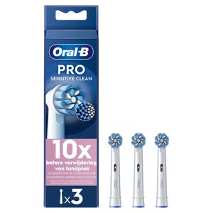 Oral-B Sensitive Clean Opzetborstels Wit, 3 Stuks