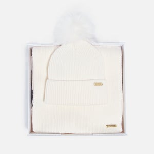 Barbour International Mallory Ribbed-Knit Beanie And Scarf Set