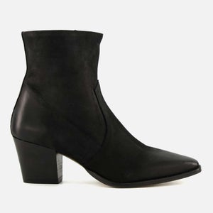 Dune Women's Pastern Suede Western Boots - Black