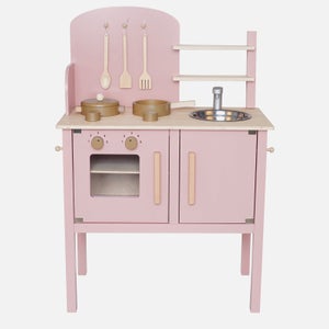 Jabadabado Pink / Gold Kitchen with Pot & Pan Set