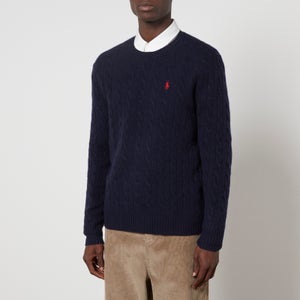Polo Ralph Lauren Men's Wool & Cashmere Cable Knitted Jumper - Hunter Navy