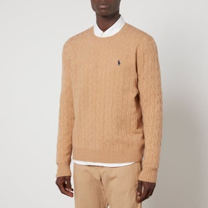 Polo Ralph Lauren Men's Wool/Cashmere Cable Knitted Jumper - Brown