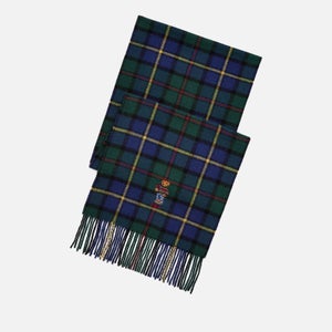 Polo Bear Plaid Wool Scarf
