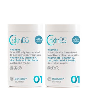 SkinB5 Extra Strength Acne Control Tablets Bundle (Worth $113.90)