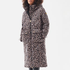 Barbour International Boulevard Animal-Print Quilted Shell Coat