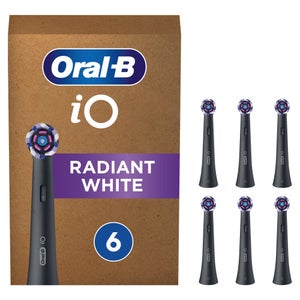 Oral B iO Radiant White Black Toothbrush Heads - Pack of 6 Counts