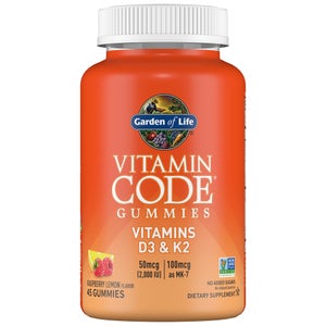 Garden of Life Vitamin Code D3 Plus K2 - Raspberry Lemon - 45 Gummies