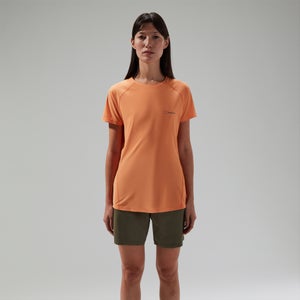 24/7 Short Sleeve Tech T-Shirt für Damen Orange