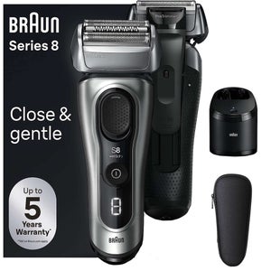 Braun Series Shavers Series 8 Electric Shaver SmartCare Center Wet & Dry Electric Razor 8567cc Silver