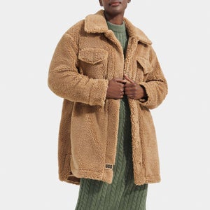 UGG Frankie Fluff Faux Sheepskin Shirt Jacket
