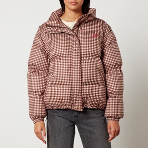Damson Madder Jennifer Checked Detachable 2 in 1 Shell Puffer Coat