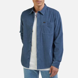 Lee Men's Leesure Long Sleeved Corduroy Shirt - Deep Waters