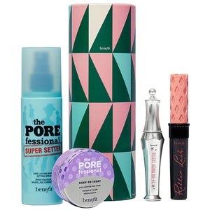 benefit Good Times Gorgeous Roller Lash Mascara, 24hr Brow Setter, Setting Spray and Face Mask Gift Set