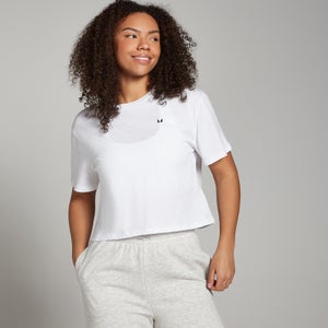 MP Women's Basics Boxy Short Sleeve Crop T-Shirt - White