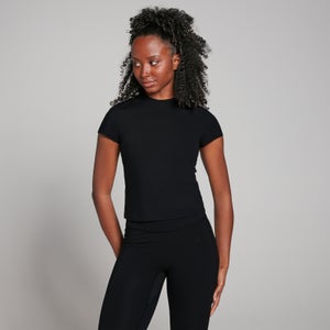 MP Tempo T-shirt met nauwsluitende pasvorm en korte mouwen voor dames - Zwart
