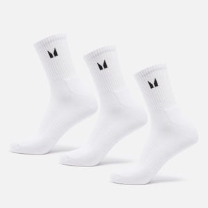 MP Dámské Essentials Crew Ponožky (3 pár) – bílá
