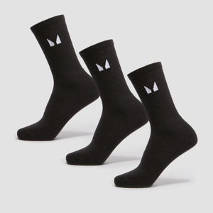 Αθλητικές Κάλτσες MP Unisex (Σετ των 3) - Μαύρο