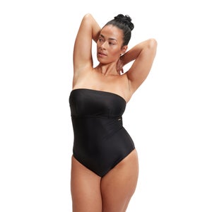 Speedo Women's Shaping Calypso Printed 1 Piece Swimsuit,  Black/Cherry/Cinder Rose, 32 : : Fashion