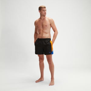 HyperBoom Splice-Schwimmshorts 40 cm für Herren Schwarz/Orange