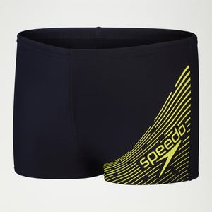 Boys Medley Logo Aquashort Black/Yellow