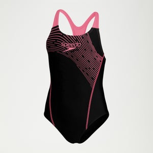 Maillot de bain Fille Medley Logo Medalist noir/rose