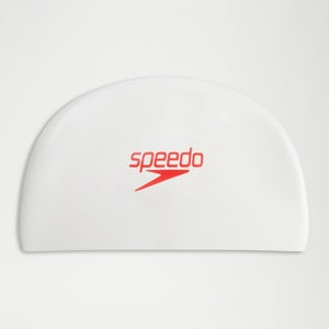 Gorro de natación Fastskin para adultos, blanco/rojo