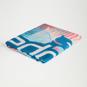 Printed Beach Towel Pink/Coral