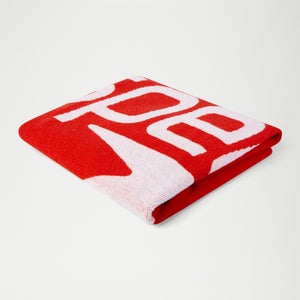 Speedo Logo Towel Red/White