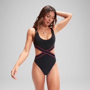 FLU3NTE Convertible Cut Out Swimsuit Anthracite