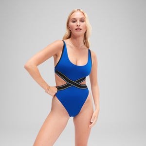 FLU3NTE Convertible Cut Out Swimsuit Blue
