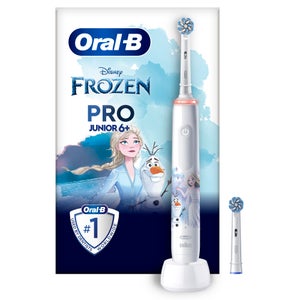 Oral-B Pro Junior Frozen Elektrische Zahnbürste, für Kinder ab 6 Jahren, Weiß