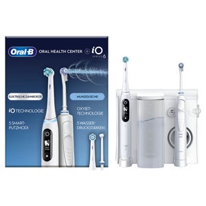 Oral-B Oral Health Center Munddusche + iO Series 6 Elektrische Zahnbürste