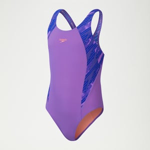 Costume da bagno HyperBoom Splice Muscleback da bambina Viola/Blu