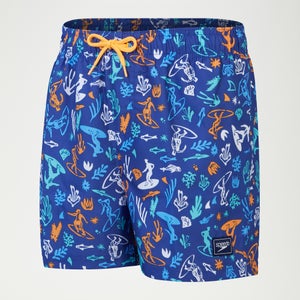Boys Printed 13" Swim Shorts Blue