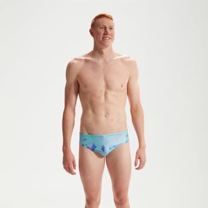 Bañador slip de 8 cm con estampado integral digital Club Training para hombre Azul