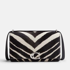 Coach Bandit Zebra Printed Calf Hair Shoulder Bag