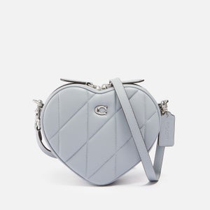 Coach Heart Quilted Leather Cross Body Bag - Grey Blue