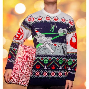 Star Wars X-Wing v TIE Fighter Christmas Jumper