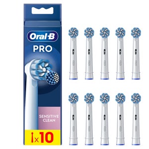 Oral-B Sensitive Clean Opzetborstels Wit, 10 Stuks