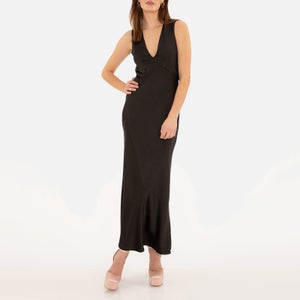 Omnes Nova Satin Open-Back Dress