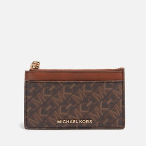 MICHAEL Kors Empire Logo-Print Canvas Cardholder