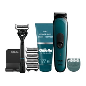 Gillette Intimate Shaving Kit - Trimmer i3, Razor, Blade Refills & Shave Cream